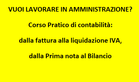 Corso pratico di contabilità a Montegalda presso lo Studio Mecenero